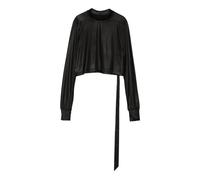 Rick Owens - Cropped Level LS - Tops - Mujer - Negro - M -