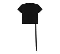 Rick Owens - Cropped Small Level T-Shirt - Tops - Mujer - Negro - M -