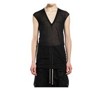 Rick Owens - Deep V SL T - Tops - Hombre - Negro - L -