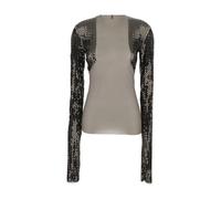 Rick Owens - Dennis Cropped T-Shirt - Tops - Mujer - Gris - L -