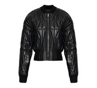 Rick Owens - Geocamo Cropped Quilted Bomber Jacket - Jackets - Mujer - Negro - S -
