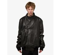 Rick Owens Hollywood Flight Leather Bomber Jacket Negro