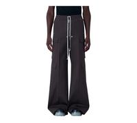 Rick Owens - Pantalones Cargo de Algodón con Cintura de Cordón - Trousers - Hombre - Marrón - XL -