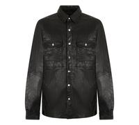 Rick Owens - Sobrecamisa en cuero efecto arrugado - Shirts - Hombre - Negro - L -
