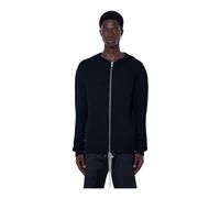 Rick Owens - Sudadera con cremallera de punto acanalado - Sweatshirts & Hoodies - Hombre - Negro - L -