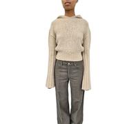 Rick Owens - Sudadera Cropped Pullover - Knitwear - Mujer - Beige - L -