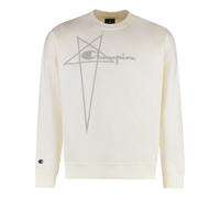 Rick Owens - Sudadera de Cuello Redondo de Algodón - Sweatshirts & Hoodies - Hombre - Beige - XS -