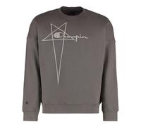 Rick Owens - Sudadera de cuello redondo de algodón - Sweatshirts & Hoodies - Hombre - Gris - M -