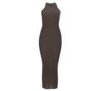 Rick Owens - Vestido Midi de Punto Acanalado - Dresses - Mujer - Gris - M -