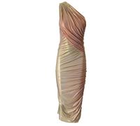 Rick Owens - Vestido Midi Drapeado de Un Hombro - Dresses - Mujer - Marrón - M -
