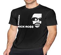 Rick Ross Men's T-Shirt Unisex Black Cotton Hip Hop Print tee Shirts L