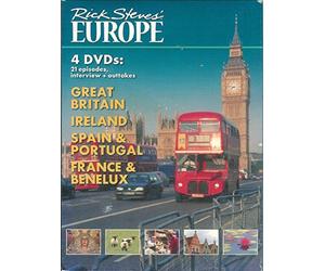 Rick Steves' Europe: Great Britain, Ireland, Spain & Portugal, France & Benelux 4 DVDs