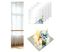 RICKMASK Espejos Adhesivos de Pared, 30x30cm Espejos Decorativos de Pared sin Marco, Espejo Pegatina Flexibles para Dormitorio Salon BañO Gimnasio Armario Puerta