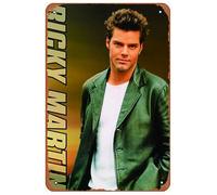 Ricky Martin Vuelve 1998 Retrato divertido arte de metal letrero de lata de 8 x 12 pulgadas, bar, pub, decoración de pared para interiores y exteriores, regalos para hombre