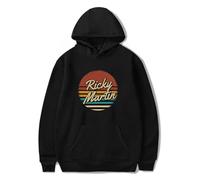 Ricky Merch Martin - Sudadera con capucha para hombre con estampado de hip hop, Negro, S