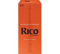 Rico 2.5 Strength Reeds for Soprano Sax (Pack of 25)
