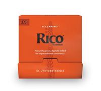 Rico by D'Addario Bb Clarinet Reeds, #2.5, 25-Count Single Reeds