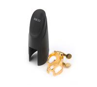 Rico Gold Plated H-Ligature and Cap for Tenor Sax with Metal Link Mouthpiece