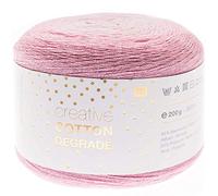 Rico Creative bobbel algodón Dégradé Color 003 , 200g bobbel CON UNA DISCRETA Gradiente, aprox. 800m Hilo degradado de color