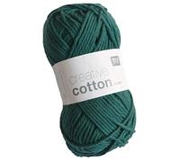 Rico Creative Cotton aran 23 - Ovillo de lana para tejer y ganchillo, color verde oscuro