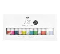 Rico Design Art Artist Fashion - Juego de pinturas acrílicas (12 tubos de 12 ml, para principiantes y artistas profesionales)