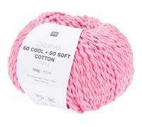 Rico Design Creative So Cool + So Soft Cotton Chunky Ovillo De Lana Rosa 100 G 100 M