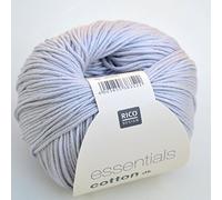 Rico Design Essentials - Aguja de Ganchillo de algodón, Color Plateado