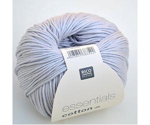 Rico Design Essentials - Aguja de Ganchillo de algodón, Color Plateado