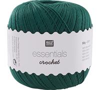 Rico Design Essentials Crochet, 100% algodón, Color Beige, 100% algodón, Fir Green, 7.5 x 7.5 x 8 cm