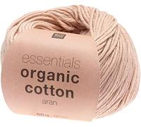 Rico Design Essentials Organic Cotton Aran - Ovillo de lana (50 g, 90 m aprox.)