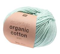 Rico Design Essentials Organic Cotton Aran - Ovillo de lana (50 g, 90 m), color verde menta