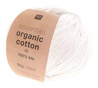 Rico Design Essentials Organic Cotton DK Color 01 - Hilo de algodón orgánico para punto o ganchillo