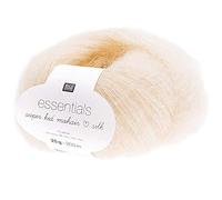 Rico Design Essentials Super Kid Mohair Loves Silk - Ovillo de lana para tejer y ganchillo (4,5 mm)
