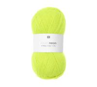 Rico Design - Ovillo de lana para calcetín (4 hilos, 100 gramos, color amarillo fluorescente