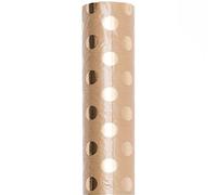 Rico Design - Rollo de papel de regalo (2 m), diseño de lunares dorados, 70 cm