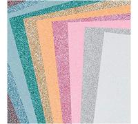 Rico Design Surtido de 10 láminas de gomaespuma con purpurina pastel A4, 2 mm