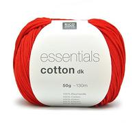 Rico diseño Essentials Doble Hilo de Punto, 100% algodón, Rojo