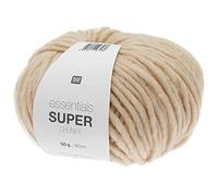 Rico essentials Super Chunky - Ovillo de lana (50 g ~ 80 m, grosor de aguja de 7 mm), color natural 16