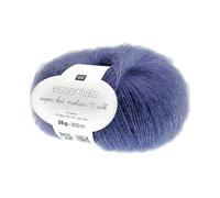 Rico Essentials Super Kid Mohair loves Silk, Fb. 025 - Hilo de encaje de hilo Super Kid Mohair & Seda para tejer y ganchillo de lana de encaje de 4,5 mm
