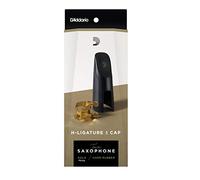 Rico HTS1G Gold Plated H-Ligature and Cap for Tenor Sax with Hard Rubber Mouthpiece, 1.43 in*3.94 in*0.93 in