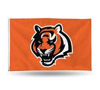Rico Industries Bandera de fútbol americano de la NFL de los Cincinnati Bengals estándar de 3 x 5 pies