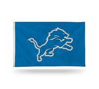 Rico Industries Bandera unisex de la NFL Detroit Lions 3 de 5 pies de una sola cara con ojales, color del equipo, 3 x 5 pies