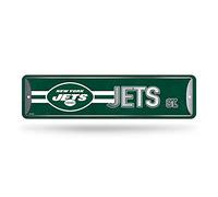 Rico Industries Cartel de metal de la NFL New York Jets (10 x 38 cm), ideal para decoración del hogar, dormitorio, hombre cueva