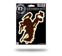Rico Industries Desconocido NCAA Die-Cut Ventana de Vinilo, VDCM520101, Wyoming Cowboys