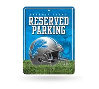 Rico Industries Fan Shop NFL Detroit Lions 8 11 pulgadas letrero de estacionamiento de metal, color del equipo, 8.5 x 11 pulgadas