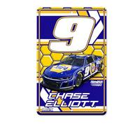 Rico Industries Letrero de metal grande con el logotipo de NASCAR de 11 x 17 pulgadas, letrero grande de metal para decoración del hogar