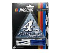 Rico Industries NASCAR Auto Racing Logo Splatter 2022 - Juego de pirámide de madera de tamaño de viaje, triángulo, diversión familiar (Kevin Harvick)