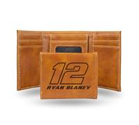 Rico Industries NASCAR Racing Ryan Blaney No. 12 - Cartera triple con grabado láser, accesorio para hombre