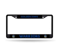 Rico Industries NBA Basketball Golden State Warriors Black Chrome Frame 12" x 6"