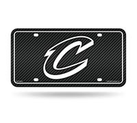 Rico Industries NBA Cleveland Cavaliers Carbon Fiber Metal Auto Tag 8.5" x 11" - Great For Truck/Car/SUV